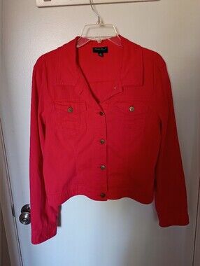 Cute Red Denim Jacket